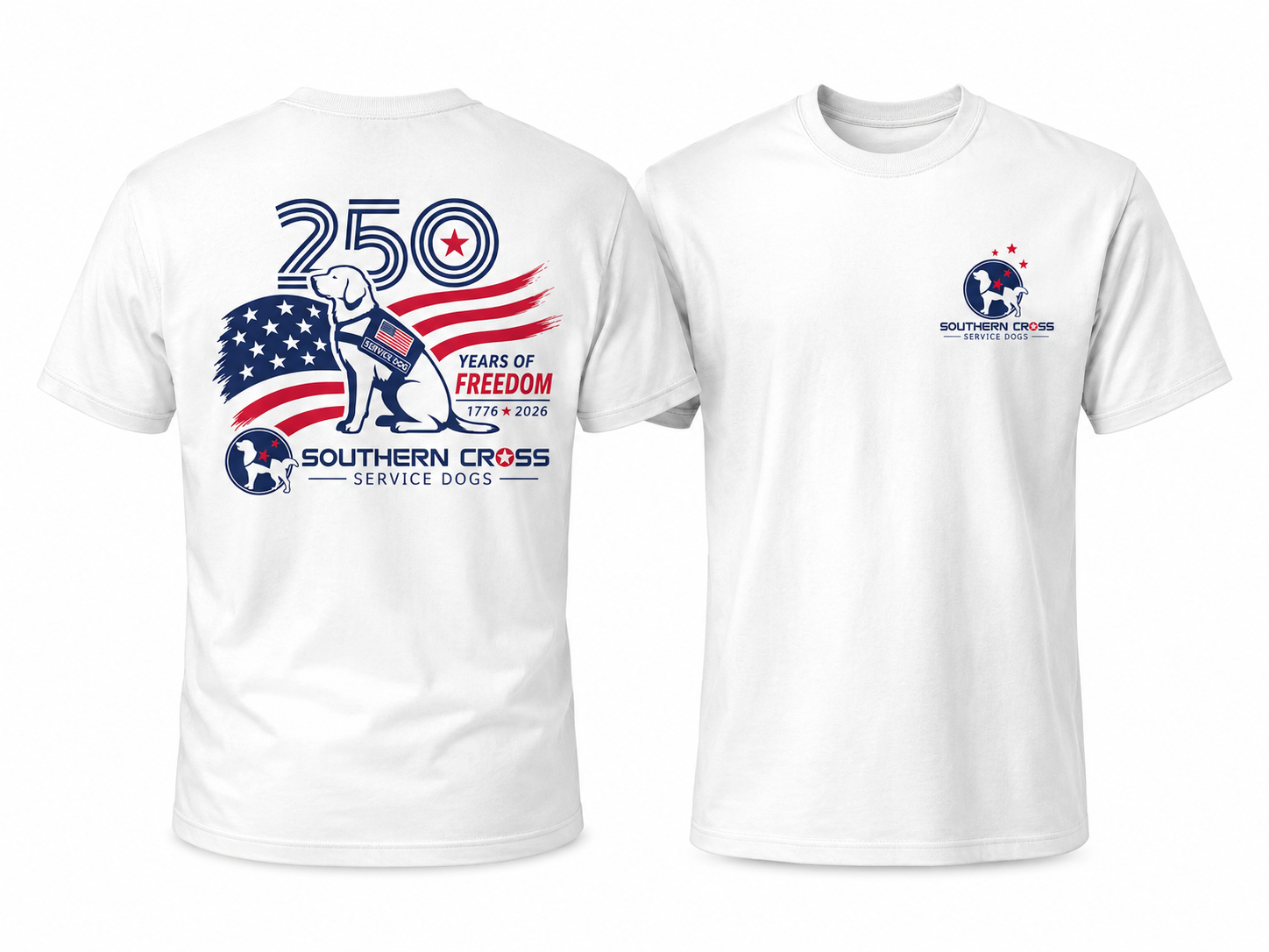 Southern Cross Service Dogs USA 250 T Shirt